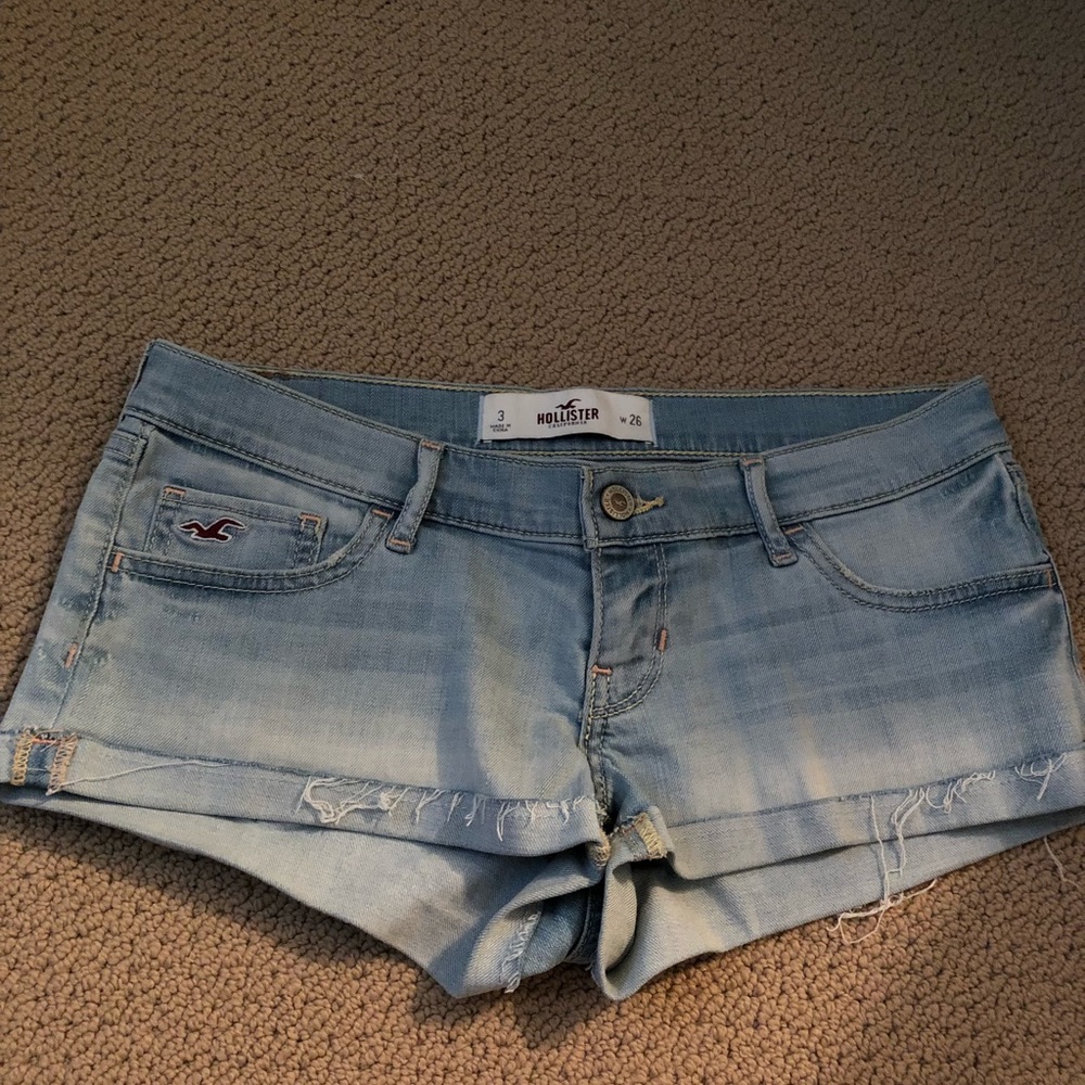 Hollister light blue denim shorts